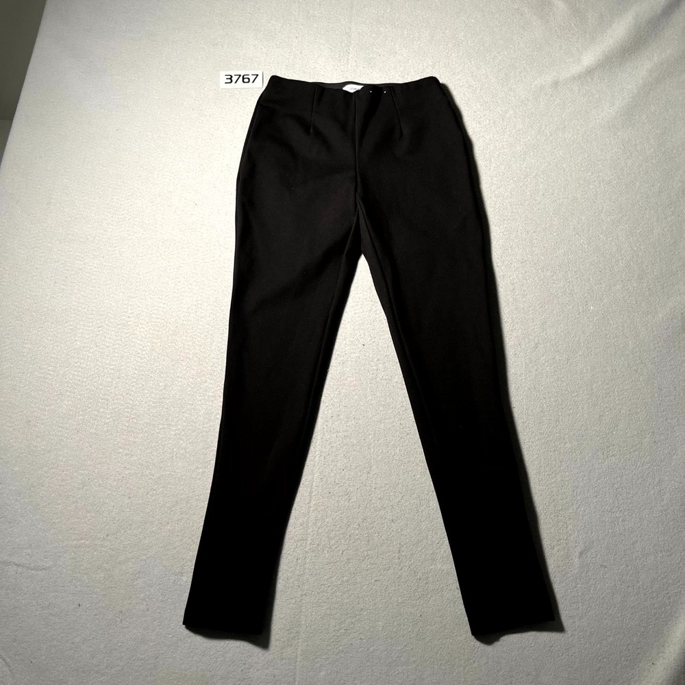 Calvin Klein Ponte Skinny Pants Womens 4 Black Elastic Waist Pull On Formal